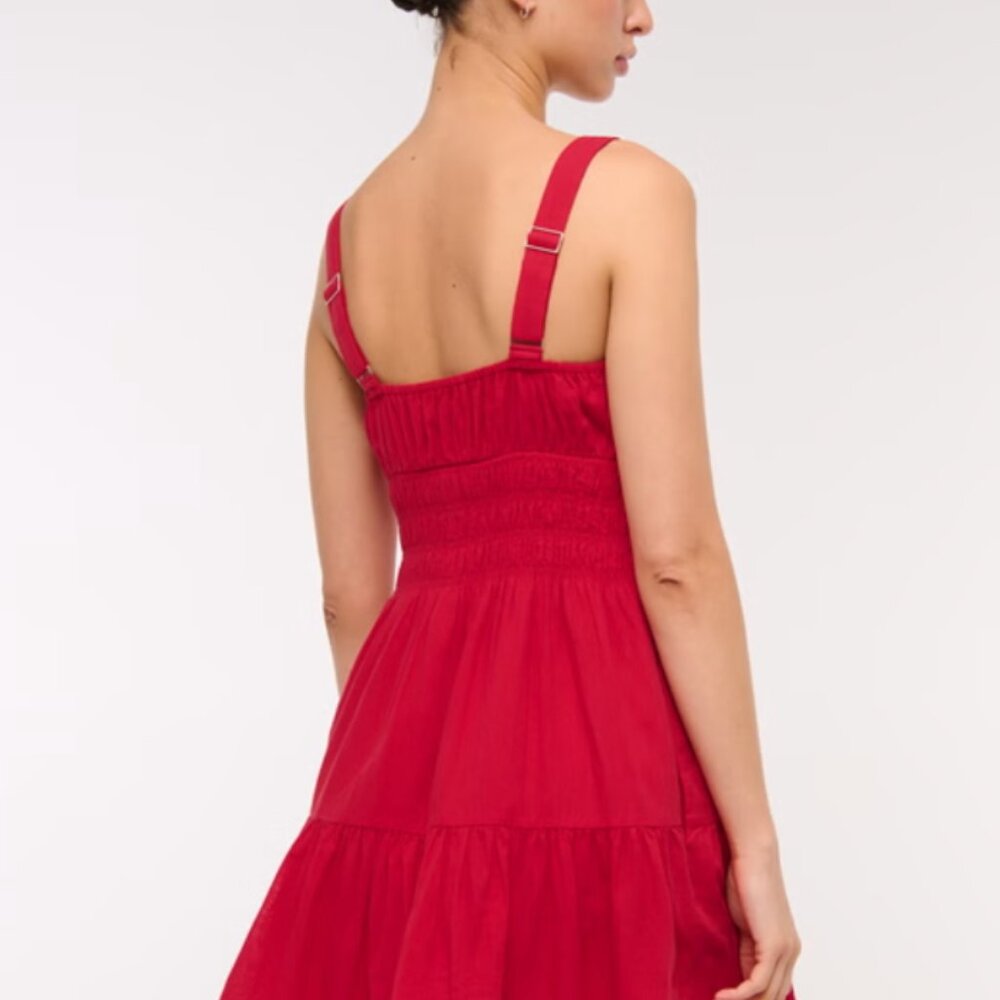 Abercrombie Smocked Tie-Front Mini Dress - Picture 3 of 3